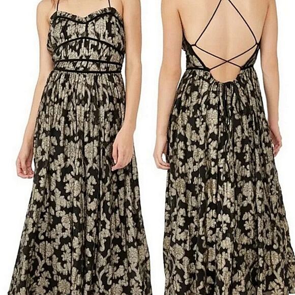 Free People Dresses & Skirts - Free People $228 Metallic Maxi Dress